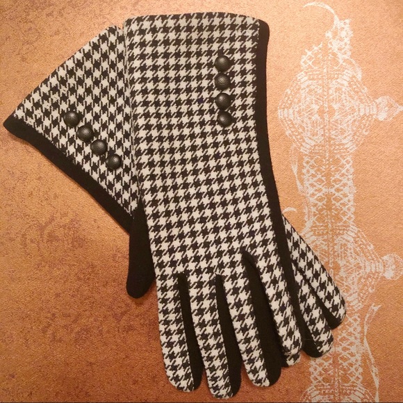 Accessories - Smart Phone Compatible Houndstooth Gloves